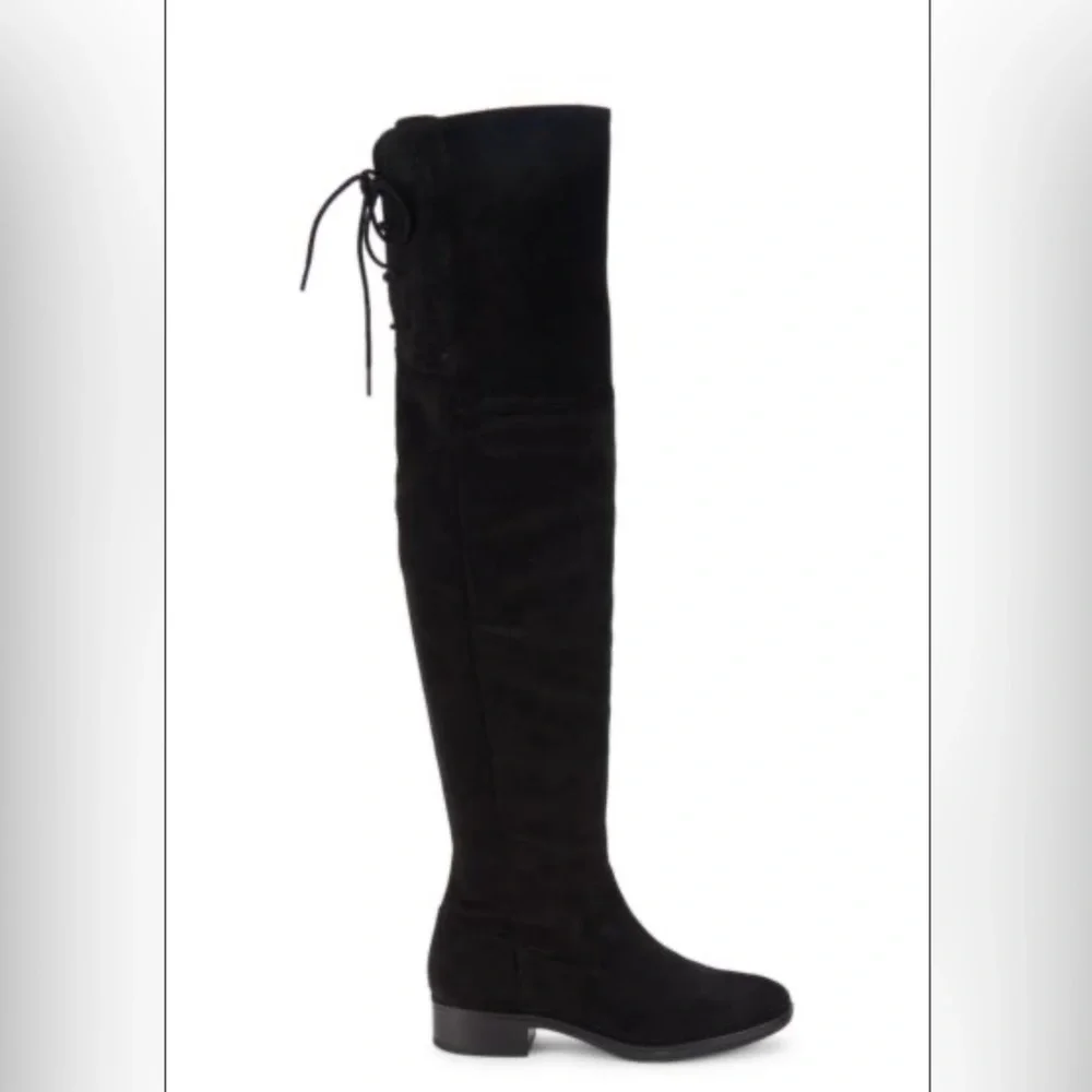 GEOX Felicity Suede Over The Knee High Black‎ Suede Boots 6.5 M, E 509